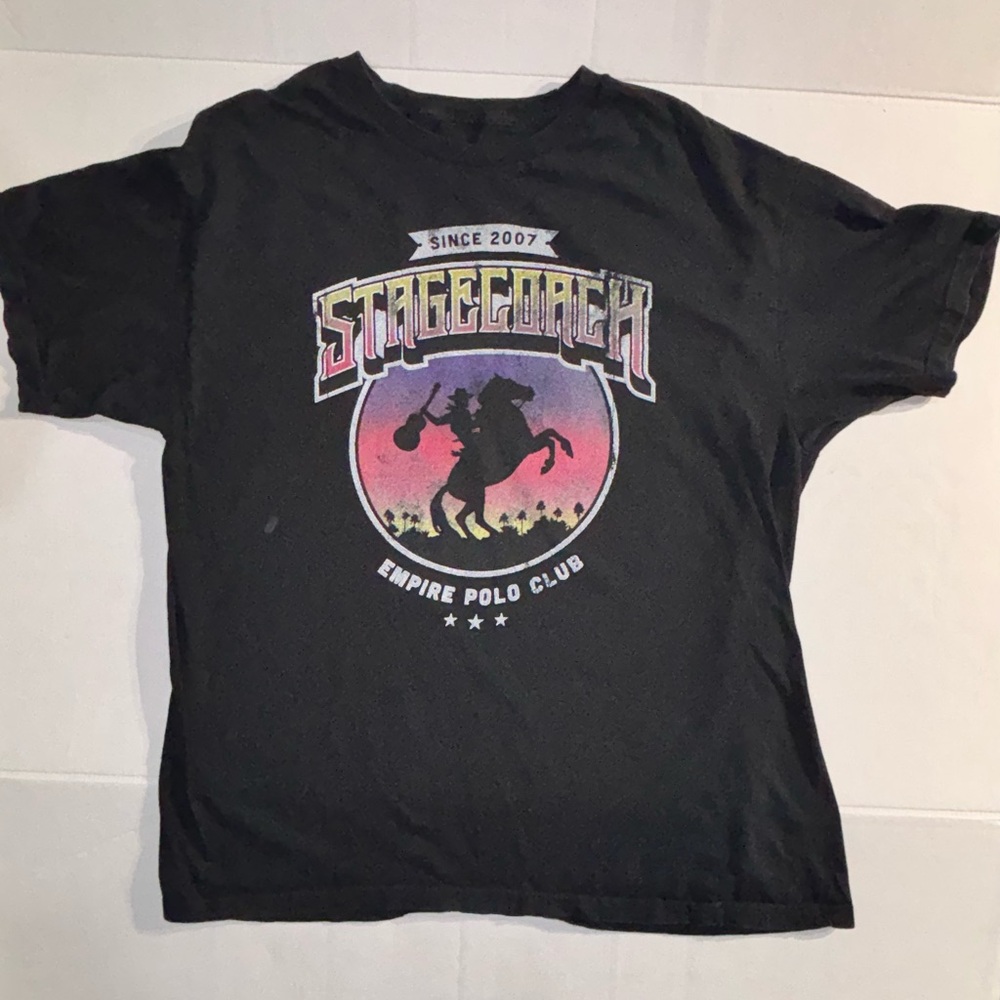 Vintage 2016 Stagecoach Festival TShirt XL 10Year‎ Anniversary polo club country
